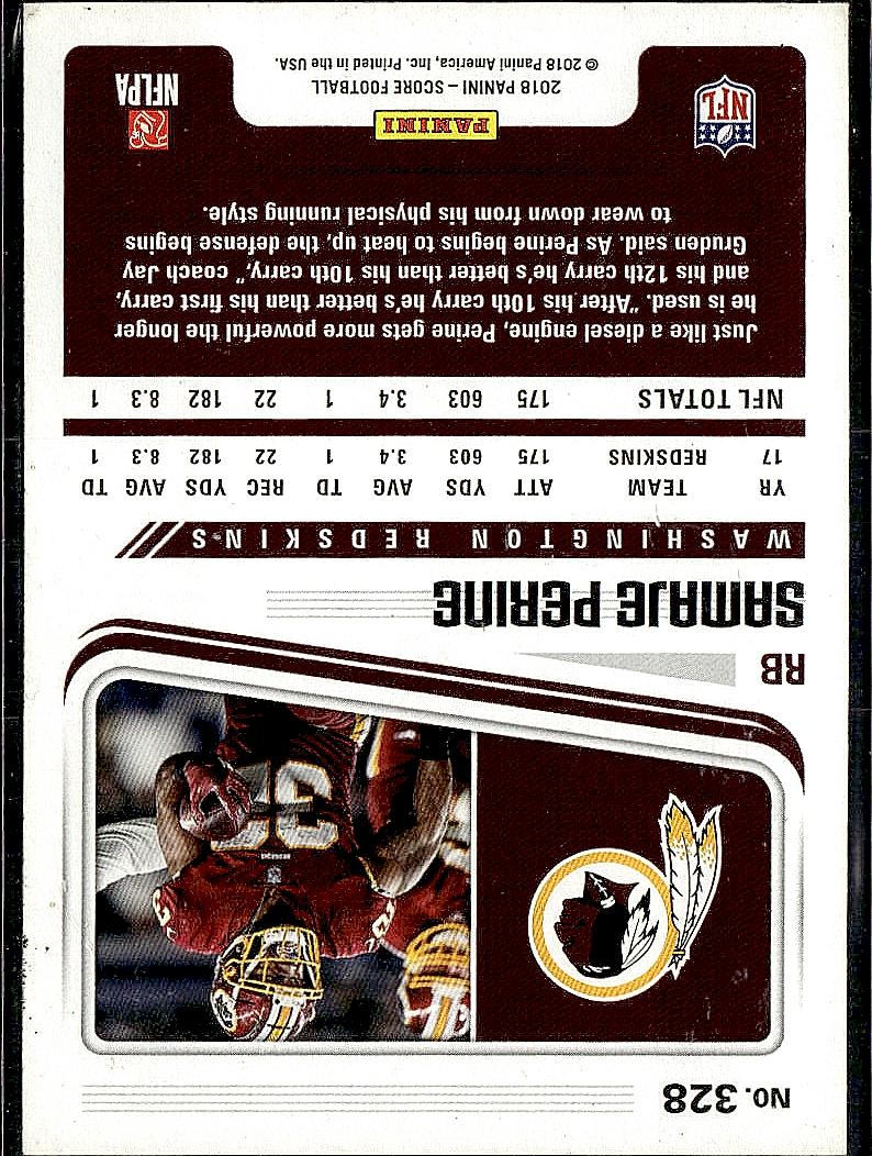 2018 Score #328 Samaje Perine