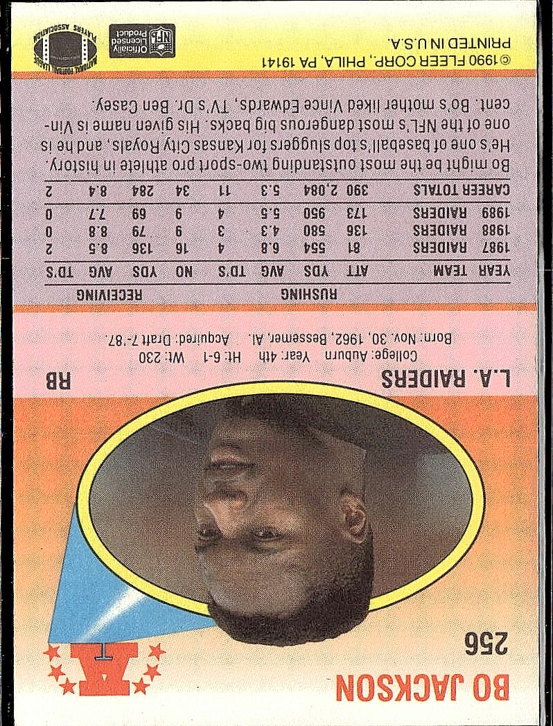 1990 Fleer #256 Bo Jackson