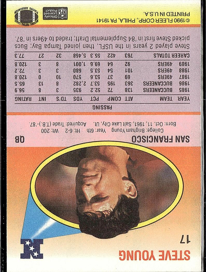 1990 Fleer #17 Steve Young
