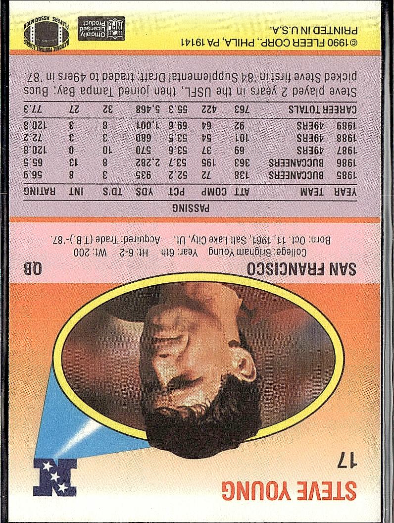 1990 Fleer #17 Steve Young