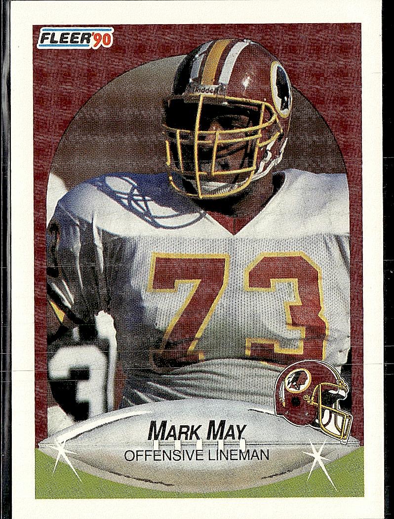 1990 Fleer #162b Mark May no black line above text on back