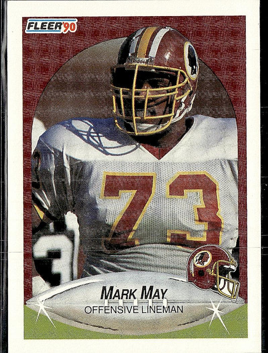 1990 Fleer #162b Mark May no black line above text on back