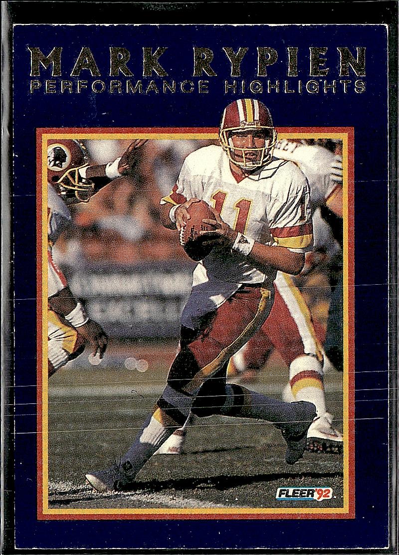 1992 Fleer #5 Mark Rypien Mark Rypien: Performance Highlights
