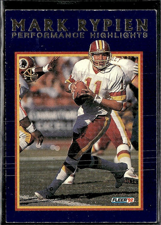 1992 Fleer #5 Mark Rypien Mark Rypien: Performance Highlights