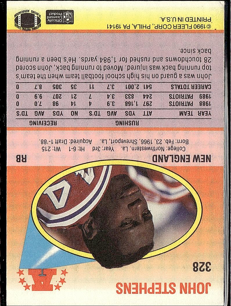 1990 Fleer #328 John Stephens