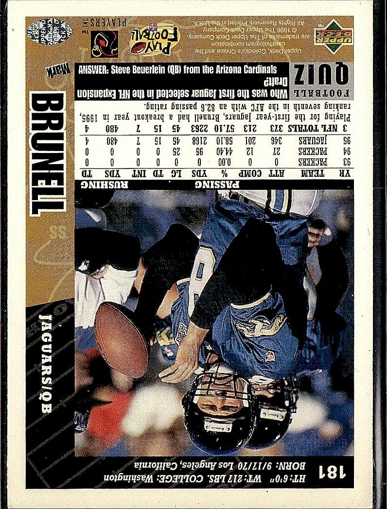 1996 Collector's Choice #181 Mark Brunell
