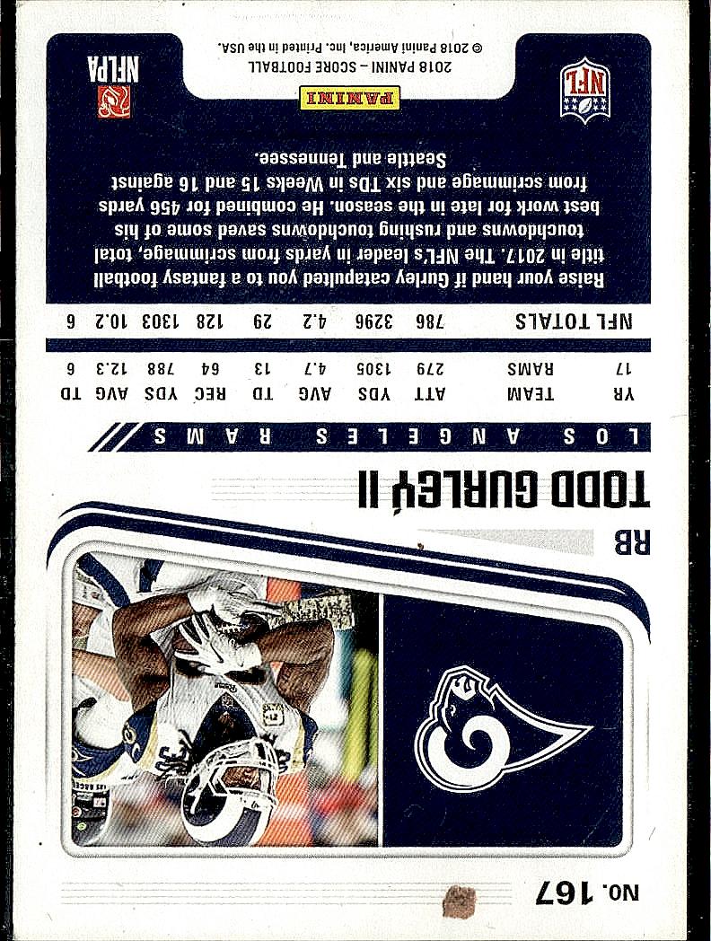 2018 Score #167 Todd Gurley II