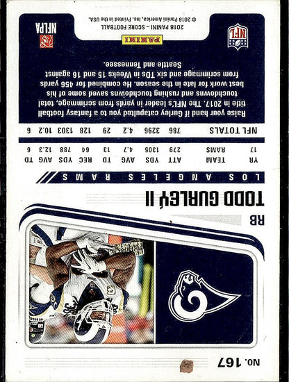 2018 Score #167 Todd Gurley II