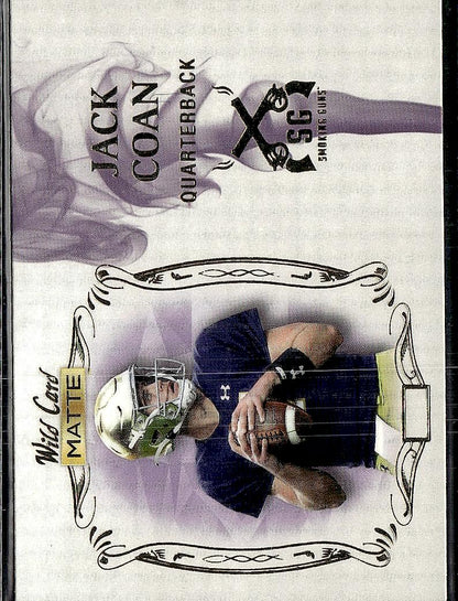 2022 Wild Card Matte #SG-4 Jack Coan Smoking Guns White/Purple