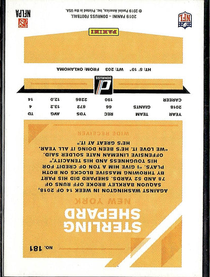 2019 Donruss #181 Sterling Shepard