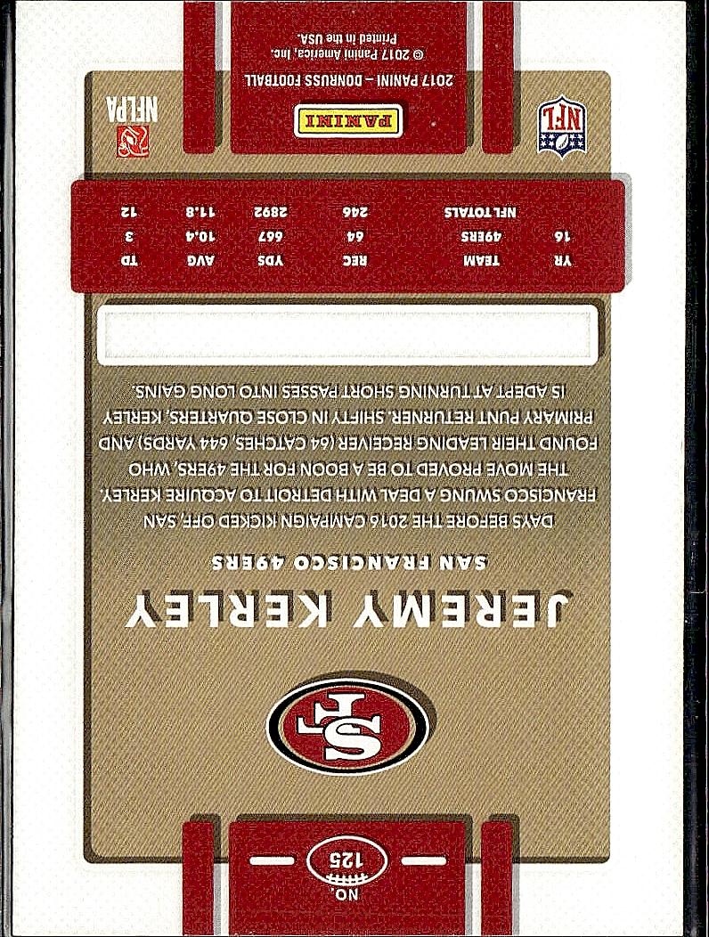 2017 Donruss #125 Jeremy Kerley
