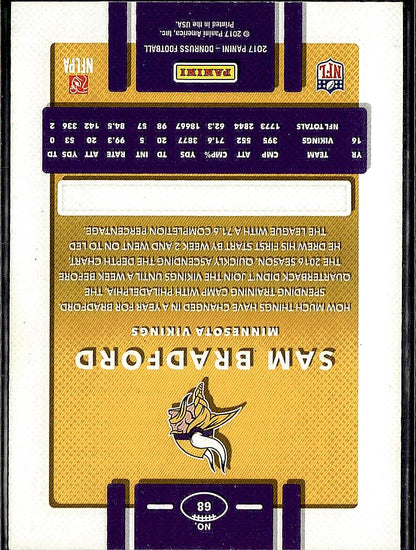 2017 Donruss #68 Sam Bradford