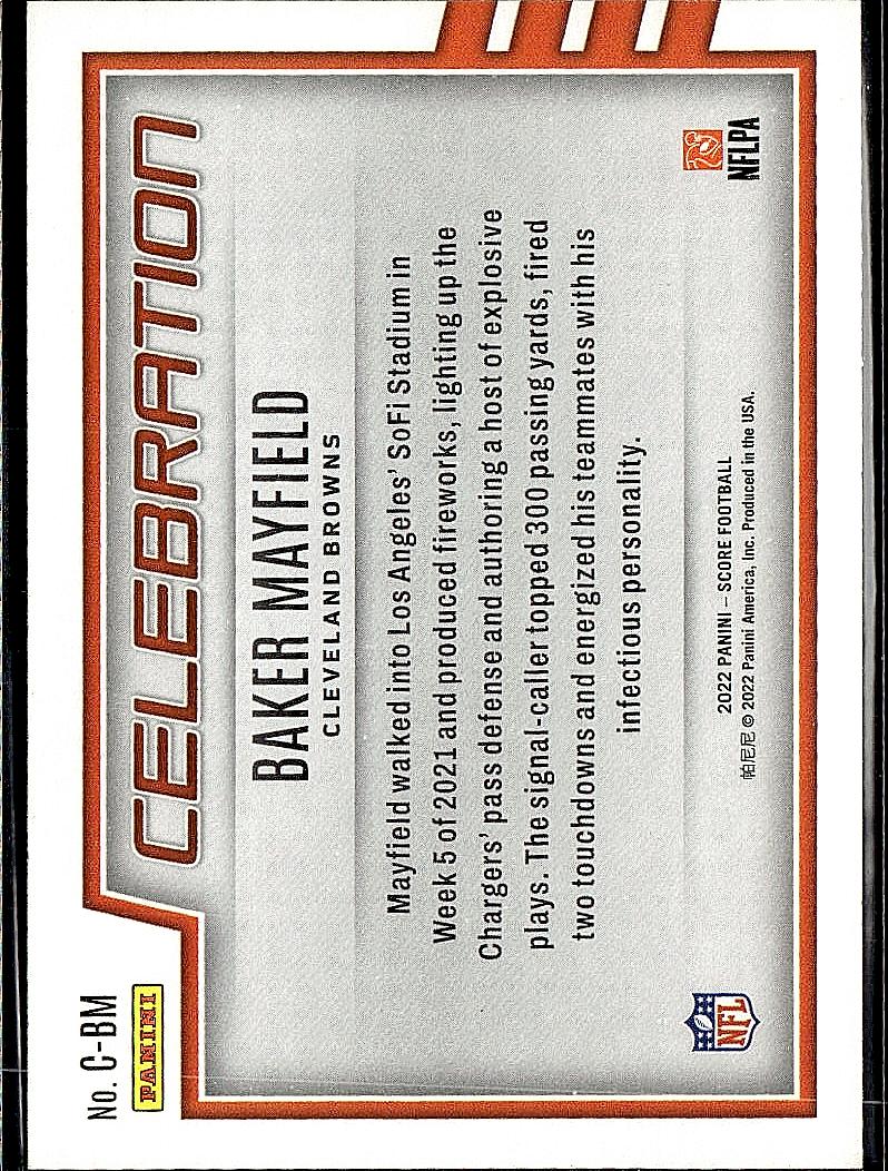 2022 Score #C-BM Baker Mayfield Celebration