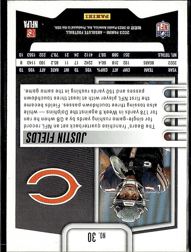 2023 Panini Absolute #30 Justin Fields Retail