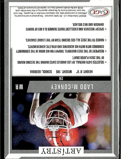 2024 SAGE Artistry #28 Ladd McConkey