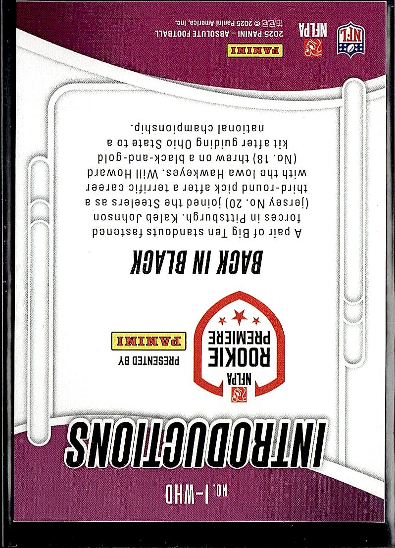 2025 Panini Absolute #I-WHD Back In Black Introductions