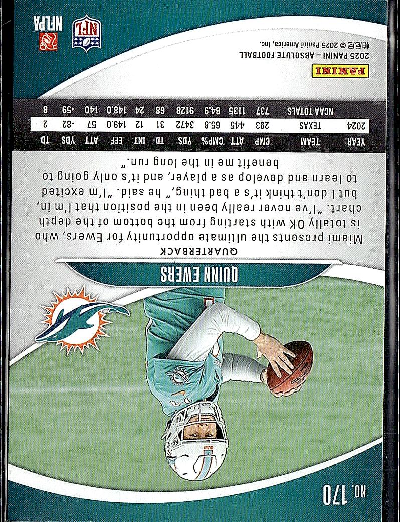 2025 Panini Absolute #170 Quinn Ewers Retail
