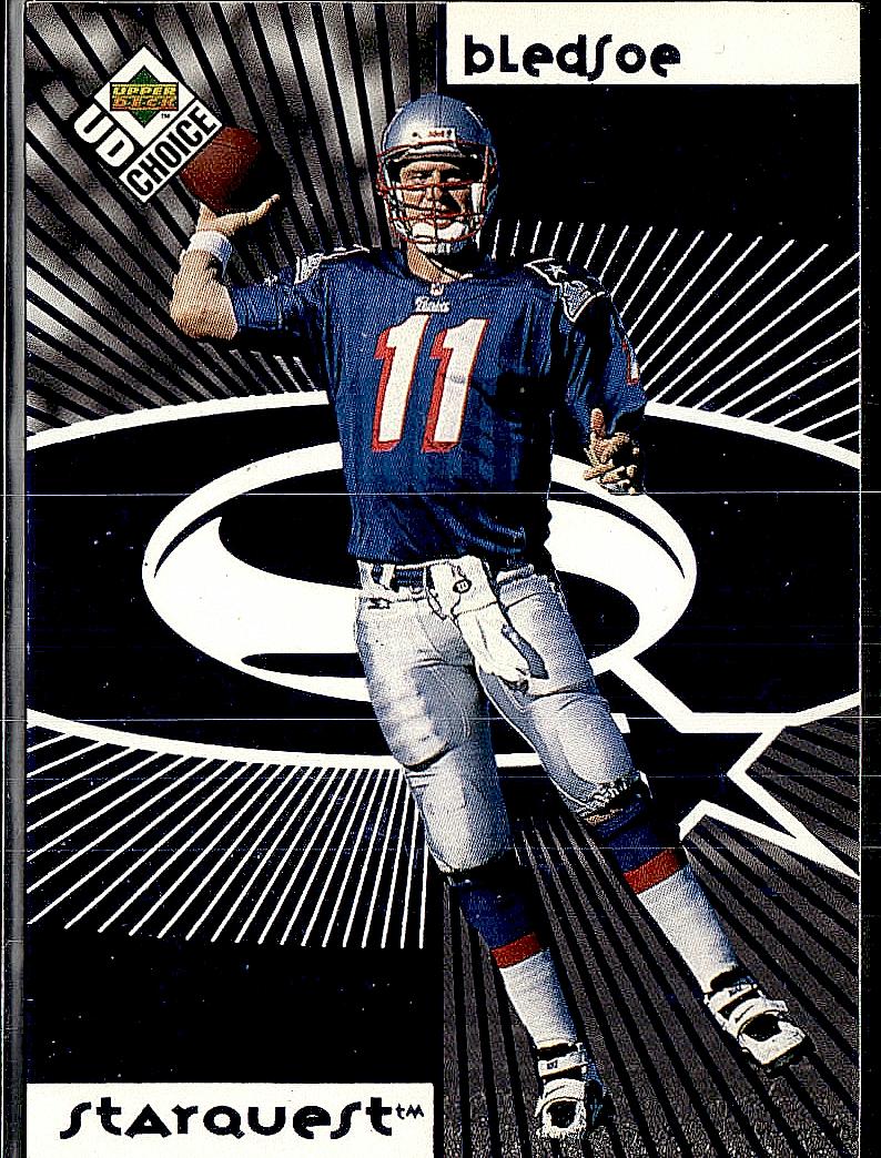 1998 UD Choice #SR02 Drew Bledsoe / Ryan Leaf StarQuest/RookQuest Blue