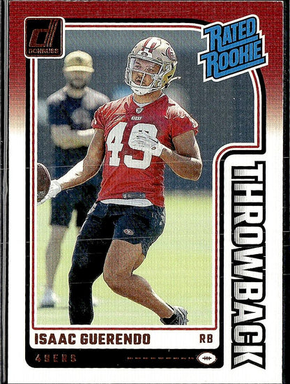 2024 Donruss #34 Isaac Guerendo Rated Rookies Throwback