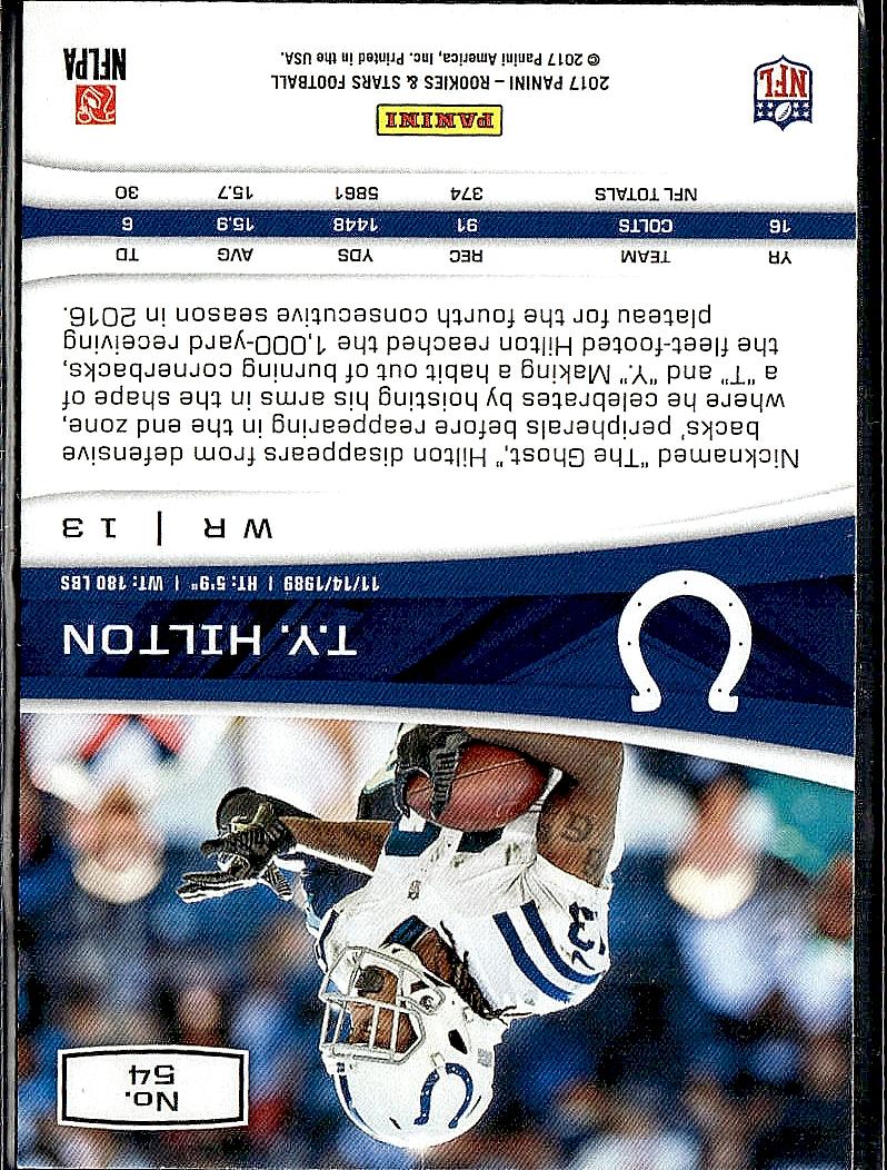 2017 Panini Rookies & Stars #54 T.Y. Hilton