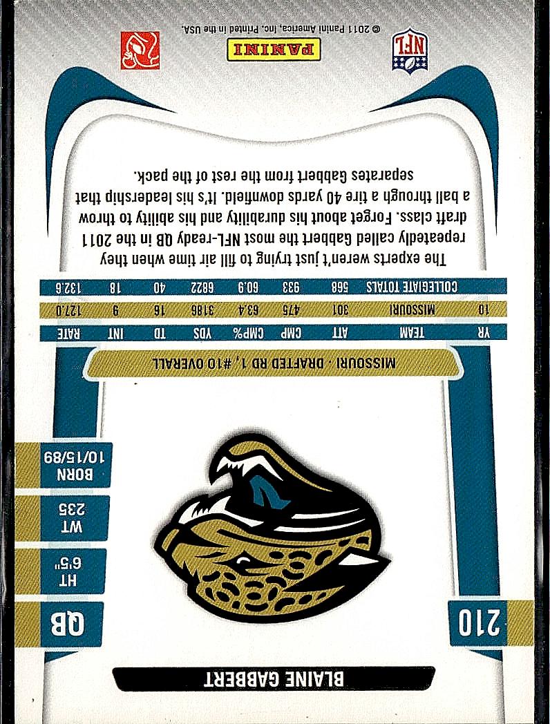 2011 Panini Prestige #210 Blaine Gabbert