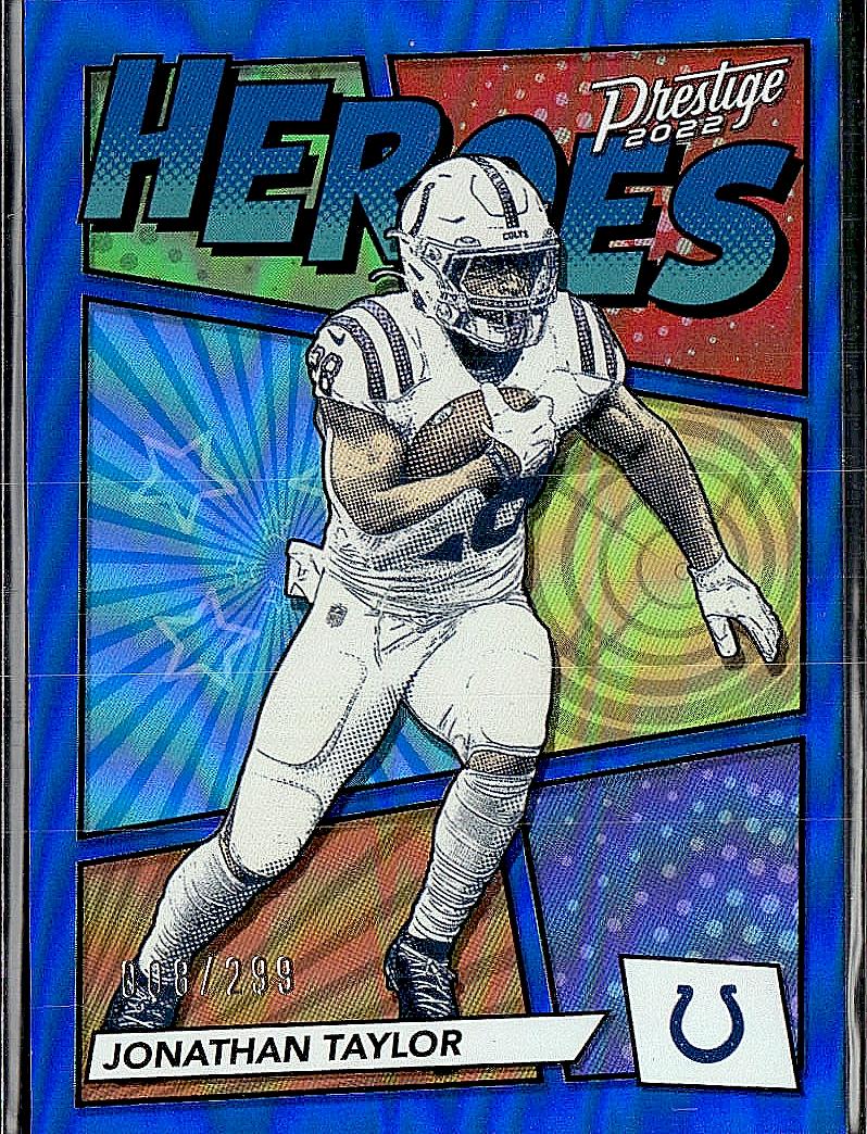 2022 Panini Prestige #H-9 Jonathan Taylor Heroes Xtra Points Green #/249