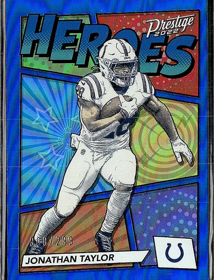 2022 Panini Prestige #H-9 Jonathan Taylor Heroes Xtra Points Green #/249