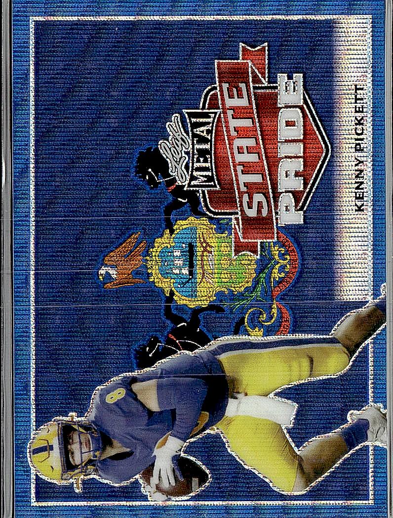 2022 Leaf Draft #SP-KP1 Kenny Pickett Metal State Pride Mojo Blue