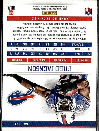 2013 Panini Rookies & Stars #13 Fred Jackson