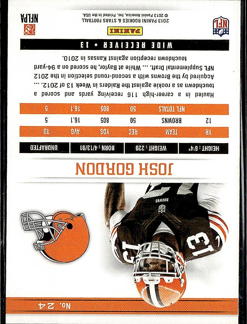 2013 Panini Rookies & Stars #24 Josh Gordon