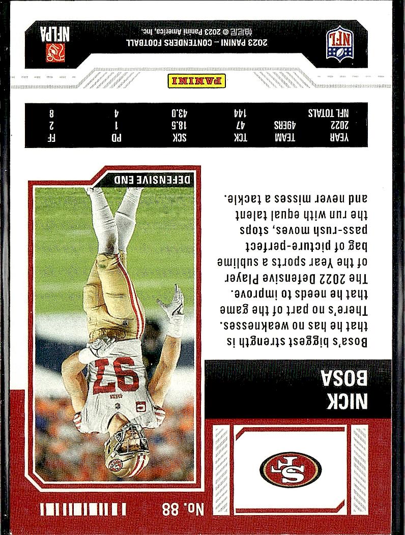 2023 Panini Contenders #88 Nick Bosa