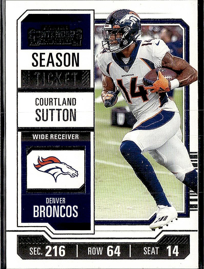 2023 Panini Contenders #30 Courtland Sutton Game Ticket Bronze