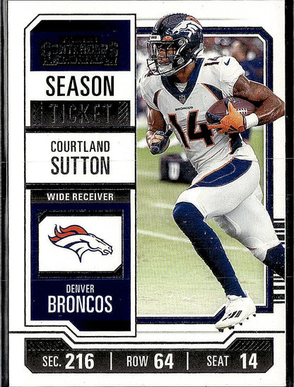 2023 Panini Contenders #30 Courtland Sutton Game Ticket Bronze