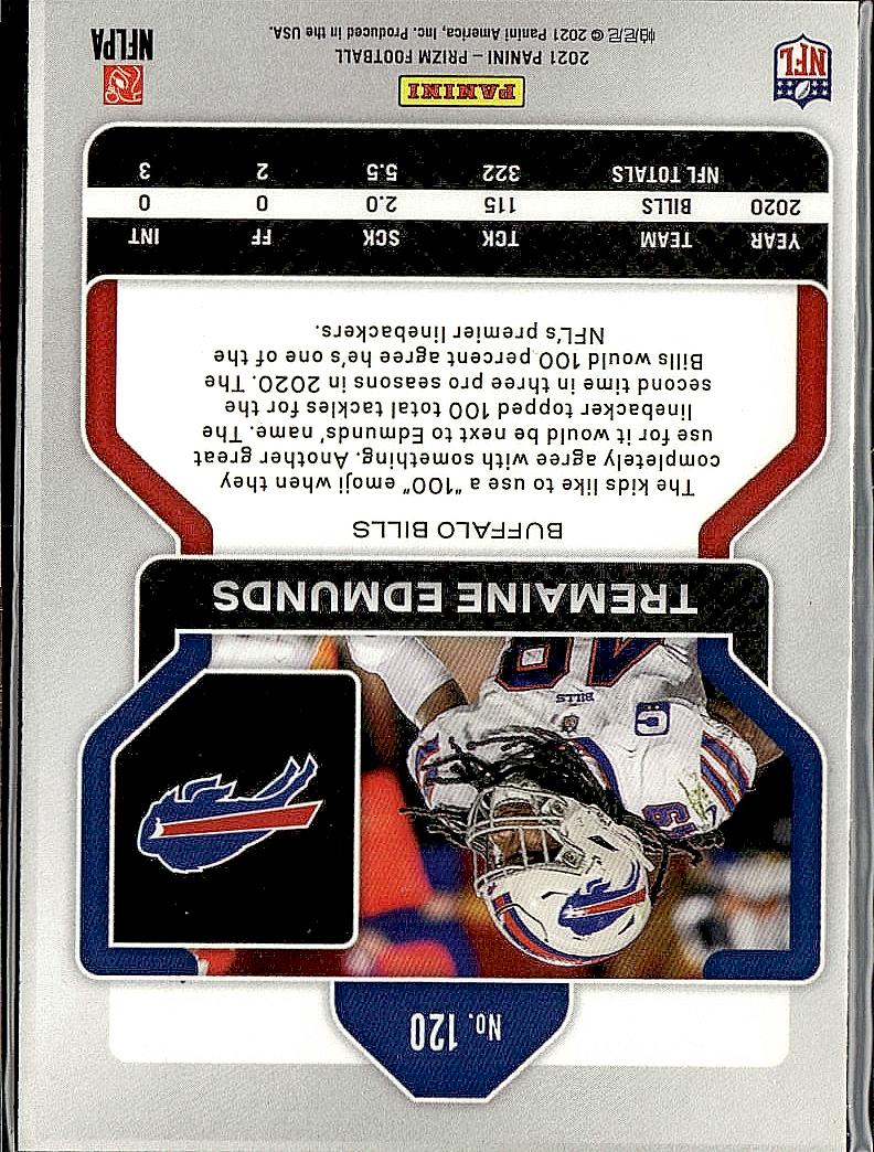 2021 Panini Prizm #120 Tremaine Edmunds