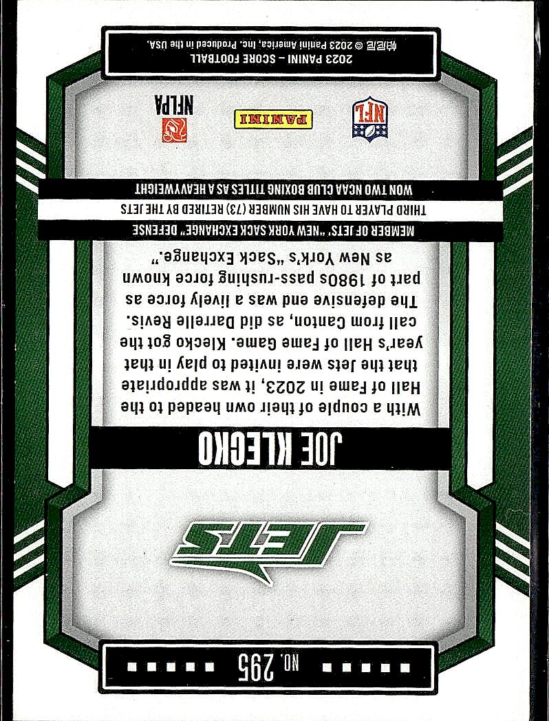 2023 Score #295 Joe Klecko