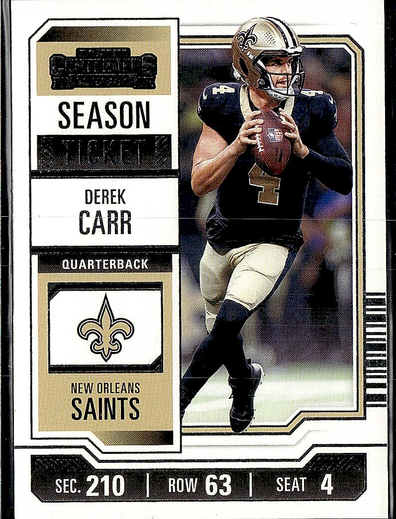 2023 Panini Contenders #72 Derek Carr Season Ticket Retail