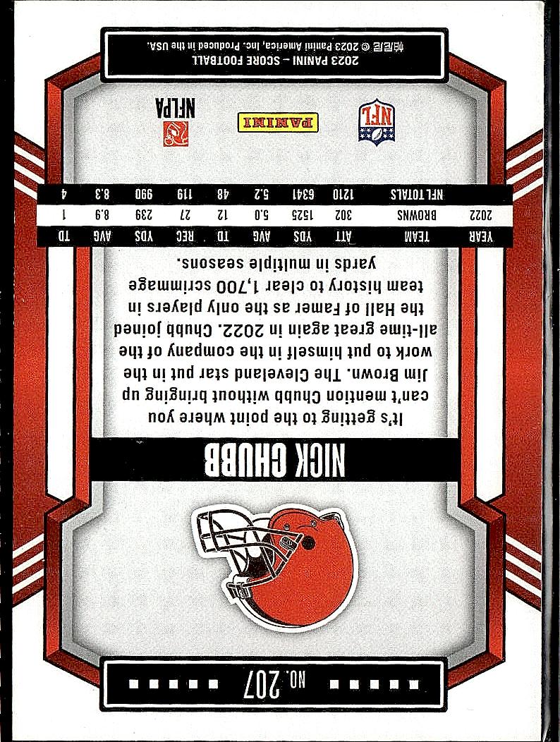 2023 Score #207 Nick Chubb