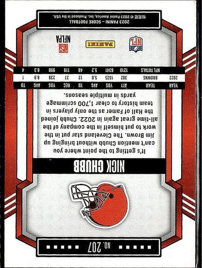 2023 Score #207 Nick Chubb
