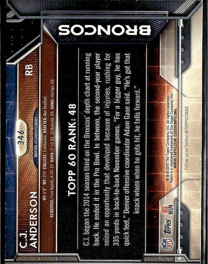 2015 Topps #346 C.J. Anderson