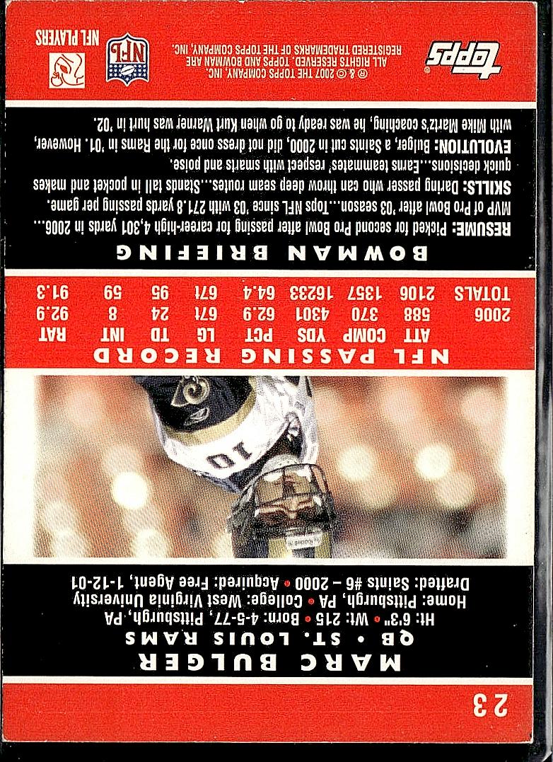 2007 Bowman #23 Marc Bulger