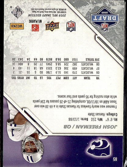 2009 Upper Deck Draft Edition #85 Josh Freeman