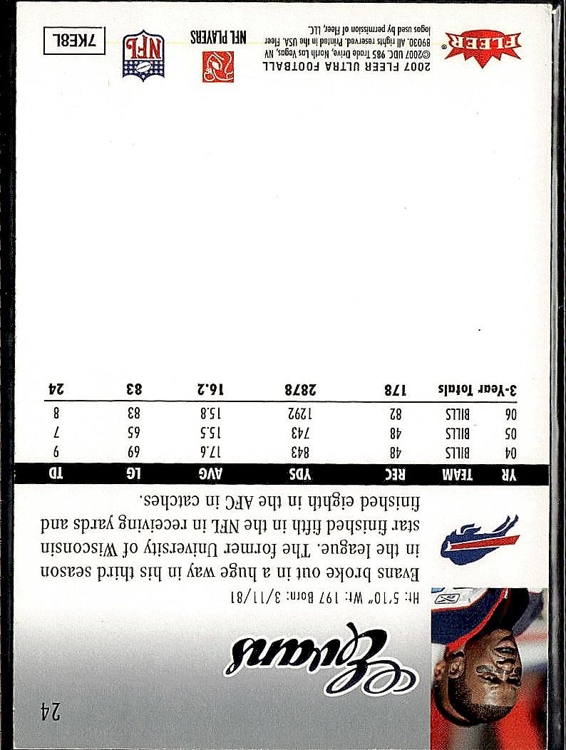 2007 Ultra #24 Lee Evans Retail