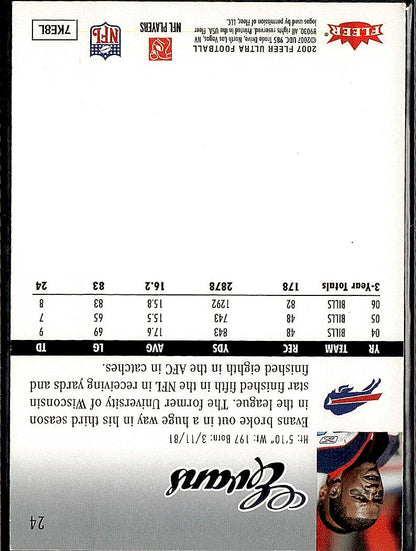 2007 Ultra #24 Lee Evans Retail