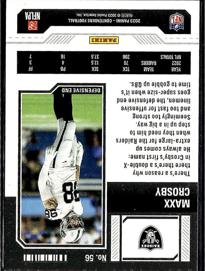 2023 Panini Contenders #56 Maxx Crosby Game Ticket Bronze