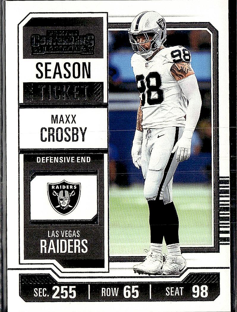 2023 Panini Contenders #56 Maxx Crosby Game Ticket Bronze