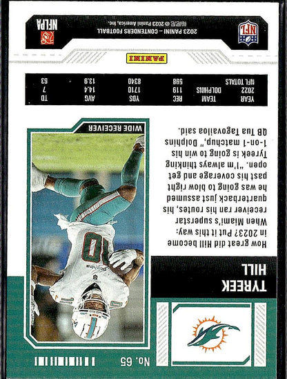 2023 Panini Contenders #65 Tyreek Hill Game Ticket Orange