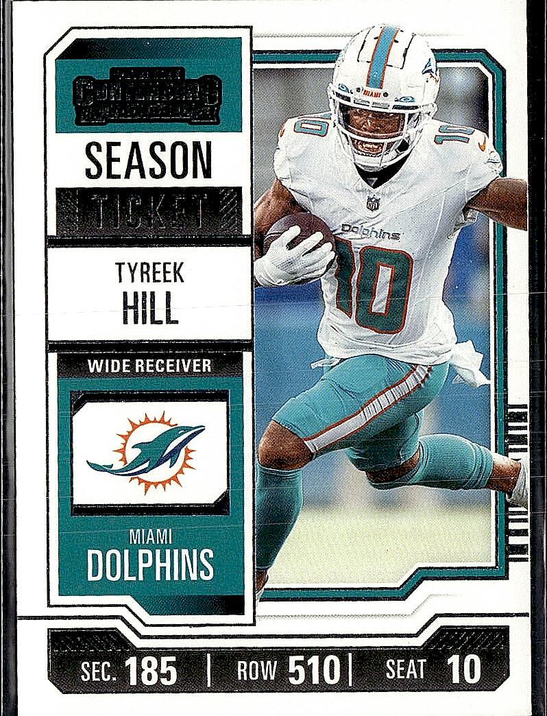 2023 Panini Contenders #65 Tyreek Hill Game Ticket Orange
