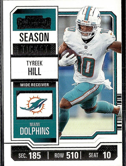 2023 Panini Contenders #65 Tyreek Hill Game Ticket Orange