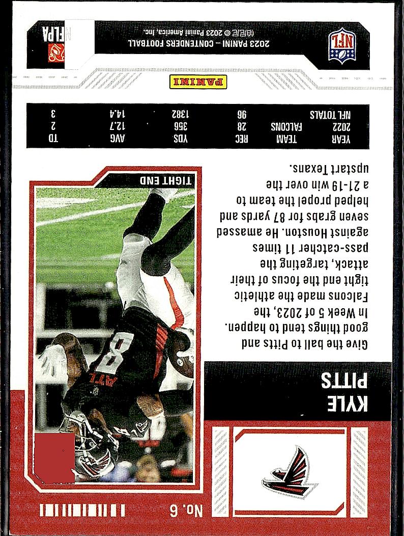 2023 Panini Contenders #6 Kyle Pitts