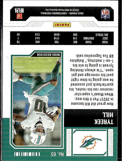 2023 Panini Contenders #65 Tyreek Hill Game Ticket Orange